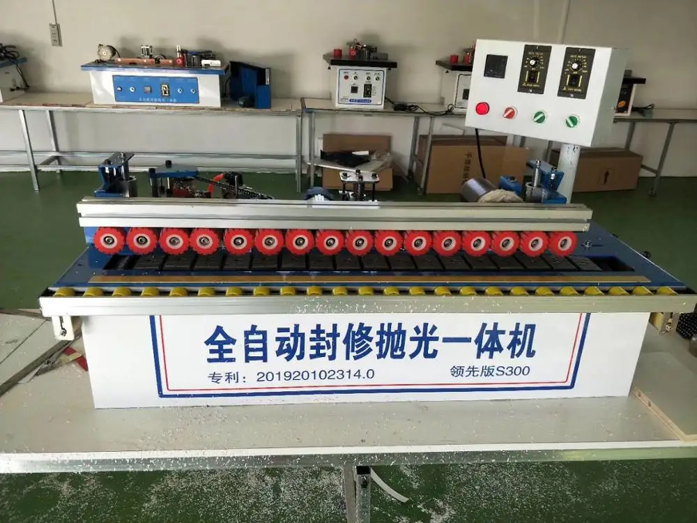 木工機械全自動エッジバンディング機エッジバンディング/トリミング/研磨機トリプル 220 v 3000 ワット