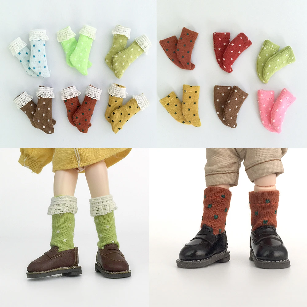 2pairs Ob11 Dolls Sock Candy Colors Short Doll Scoks For GSC Body, Ob11 1/12Bjd, Holala, Obitsu 11 Doll Short Socks