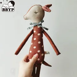 Cartoon kawaii Deer Stuffed Doll Bambi Baby Plush Toys Baby Girls Sleeping Toy Newborn Early Educational Toy for Kids Room Decor