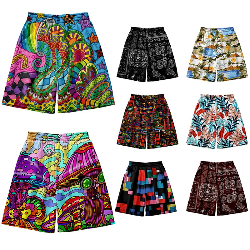 Foreign Trade Men's Casual Pants Fantasy Series Creative Printing Leisure Vacation Beach