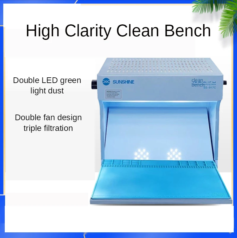 

Newest SS-917C Dust Free Working Room Anti Dust Working Bench Adjustable Wind Cleaning Room With Dust Checking Lamp Sunshine