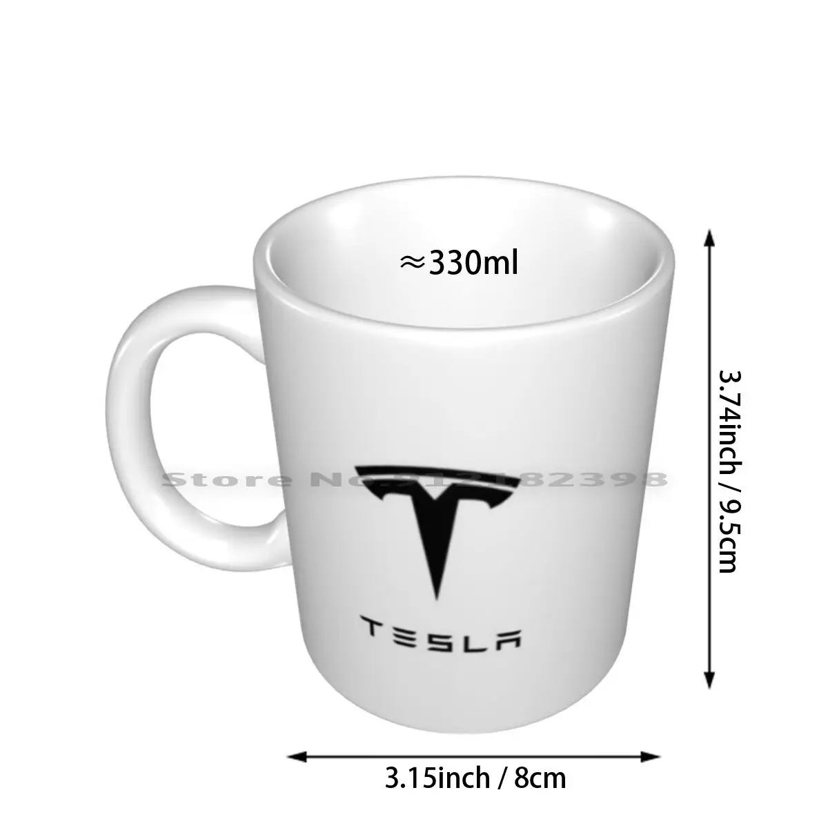 Tesla Logo Black Ceramic Mugs Coffee Cups Milk Tea Mug Tesla Tesla Tesla Motors Electric Car Elon Musk Creative Trending