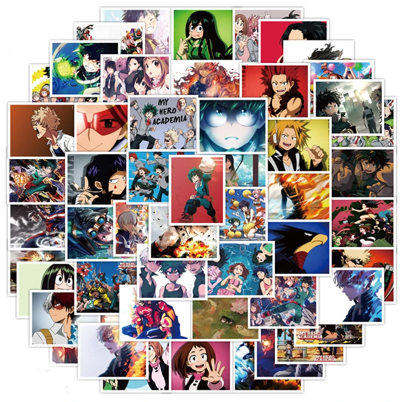 

50PCS Anime My Hero Academia Graffiti Stickers Waterproof Fridge Laptop Motorcycle Skateboard Joke Decal Kid Classic Toys Gift