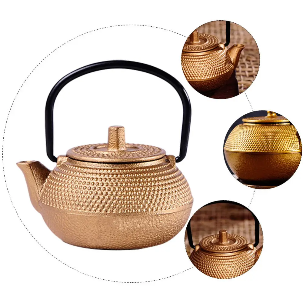 Adornment Adornment Iron Cast Pot Japanese Mini Infuser Water Pots Loose Stove Metal Stovetop Adornments Chinese