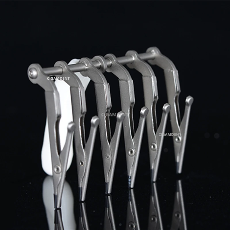 

Dental Veneers Glazing Clip Porcelain Teeth Veneers Glaze Holder Temporary Crowns Clamp Denture False Teeth Organizer