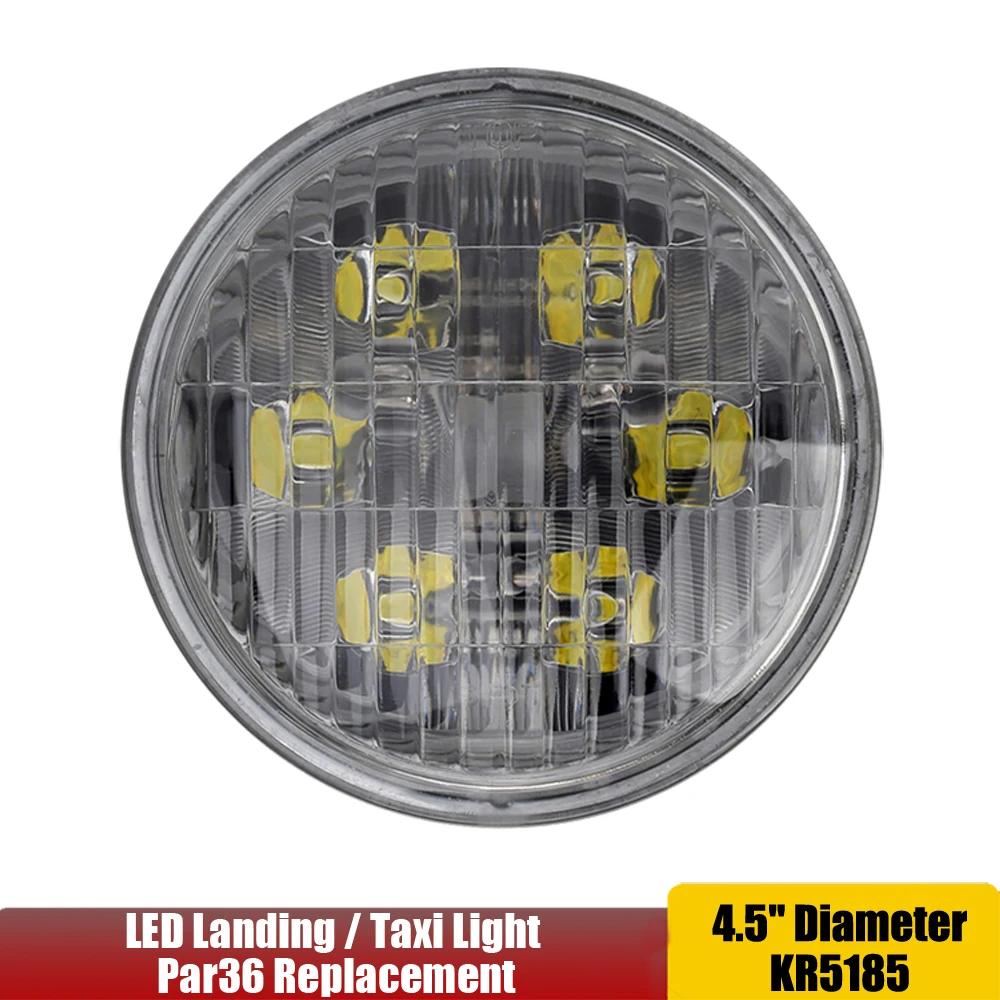 For John Deere Tractor LED Sealed Beam Par36 Round HeadLight 1950Lm 6000K 12V 24V Landscape & Taxi Light x2pcs