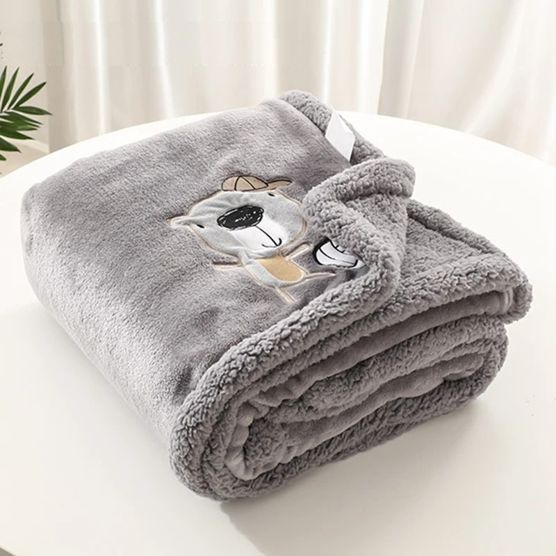 Bambino Appena Nato Coperte Double-deck Caldo Coperta di Flanella Passeggino di Corallo del panno morbido Manta Bebe Bambino Prodotti Del Bambino