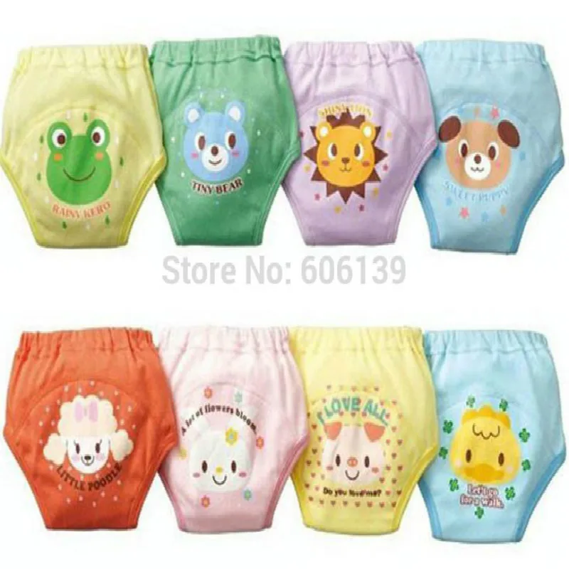 Baby Diaper Waterproof Reusable Panties 4 Layer Absorb Training Shorts Toddlers Washable Nappy 4pcs/lot