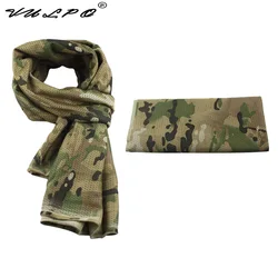 VULPO Tactical Camouflage Scarf Multifunctional Mesh Breathable Scarf Wrap Mask Shemagh Veil For Airsoft hunting Hiking