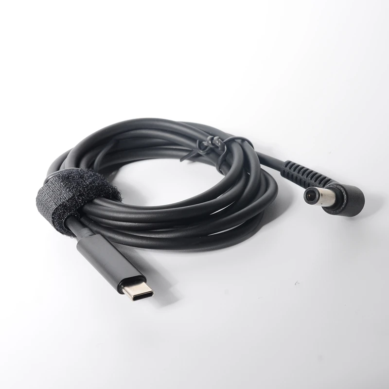 (6.0X0.6 มม.) USB Type C PDแล็ปท็อปสายชาร์จสายไฟDc Power Adapter DC 6.0*4.4 มม.ชายมุมขวาสำหรับSony