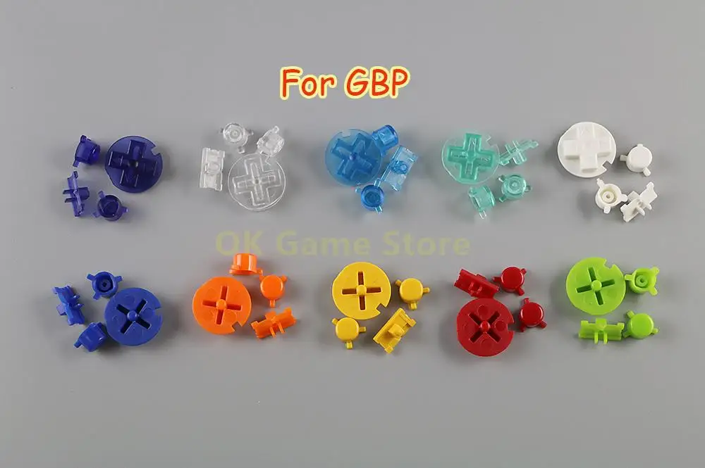 

50sets/lot Replacement Muticolor A B Buttons Keypads On Off Power Buttons for GBP D Pads Power Buttons for Gameboy Pocket GBP