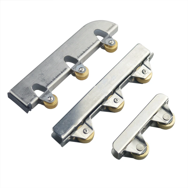 4 Pcs Stainless Steel Door Window Silent Pulley Cupboard Slot Wheel Sliding Door Fittings Glass Door Track Rollers Home Hardware