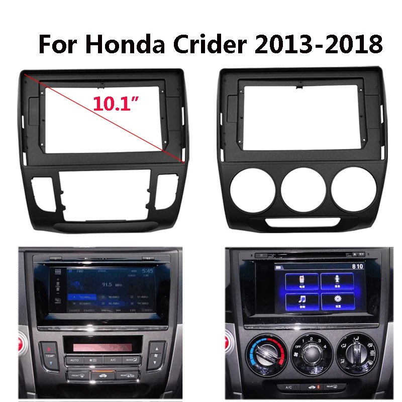 9/10 Inch Car Radio Dashboard Fascia For Honda Crider 2013-2018 Auto Stereo Panel Mounting Bezel Faceplate Frame Dash Kit 2 Din