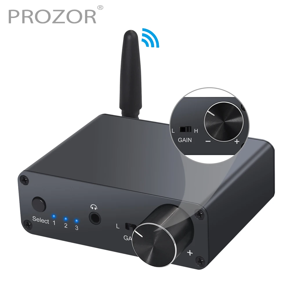 PROZOR 192kHz Bluetooth-Compatible DAC Converter With Headphone Amplifier 3.5mm Audio Adapter DAC Digital to Analog Converter