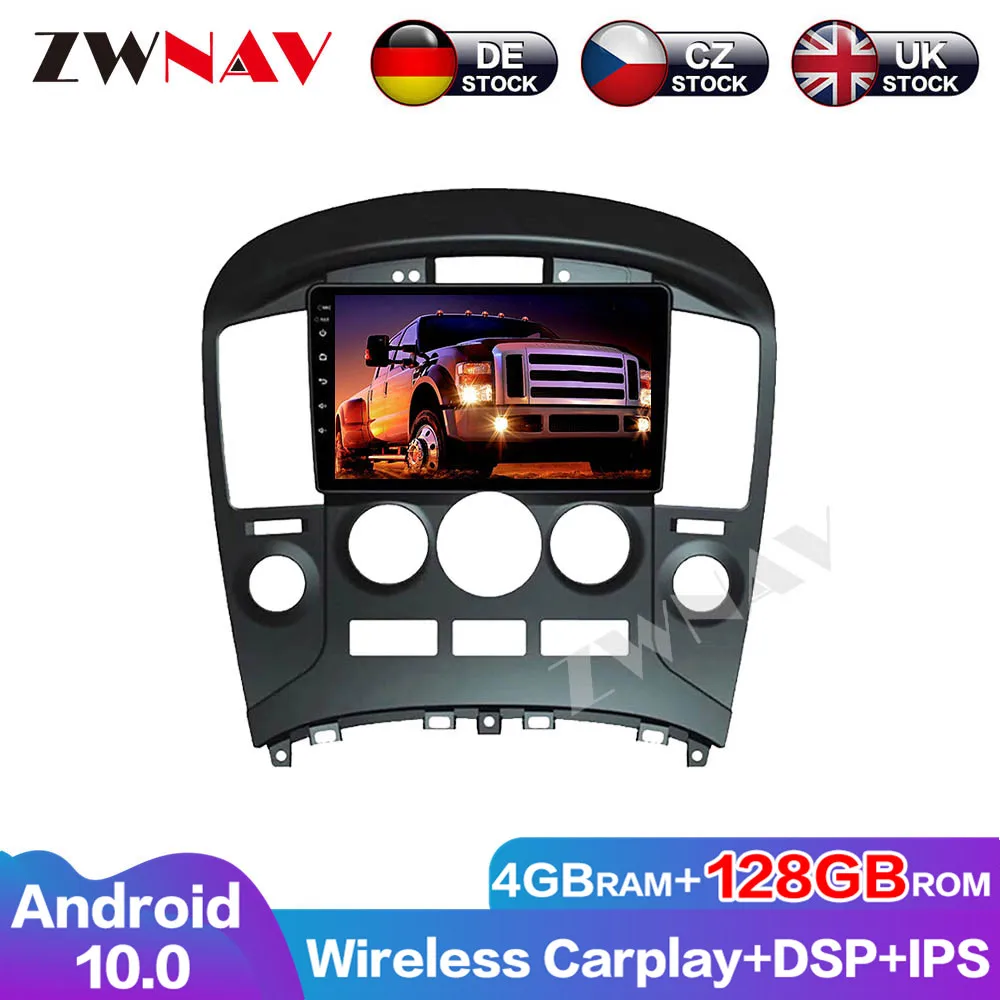 4G+128G Carplay Radio Android 10 DVD Player Stereo Multimedia Touch Screen Car Audio Navigations GPS For Hyundai H1 Head Unit