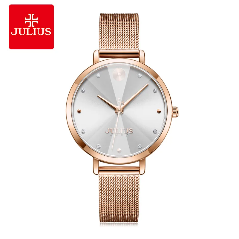 Julius Watch  JA-1222 Women's Simple Dial Design Business Watch Japan Quartz Movement 2020 New Watch Relogio Feminino