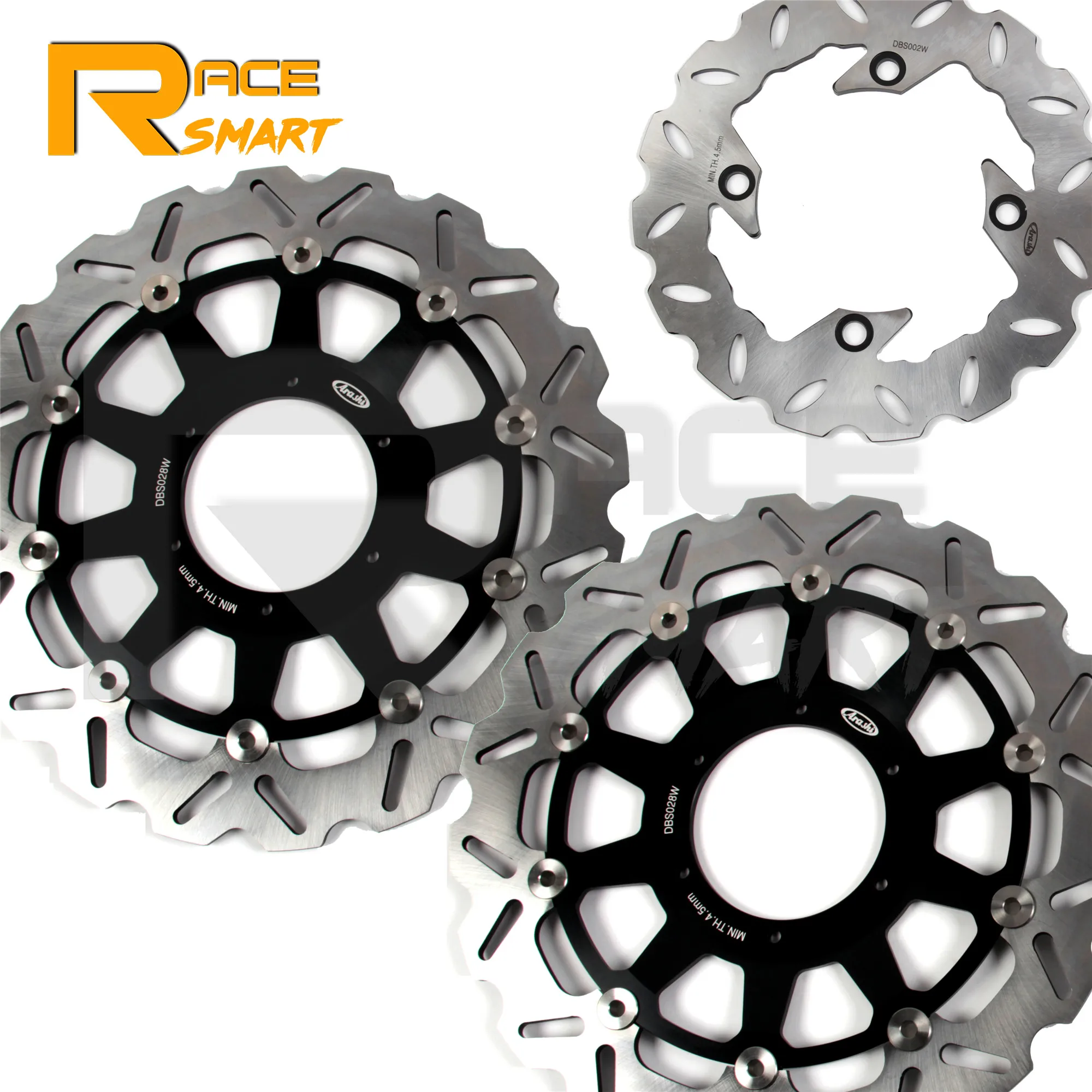 Front Rear Brake Disc Rotor For HONDA CBR954RR 2002-2003 CBR 954RR CBR954 RR Motorcycle CNC Brake Disks CBR929RR 2000-2001 BLACK