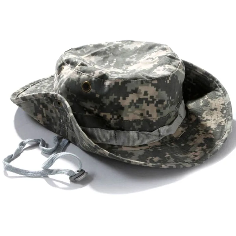 Tactical Boonie Hat USMen Cotton Camo Cap Paintball Airsoft Sniper Bucket Caps Fishing Outdoor Hunting Hiking Hat