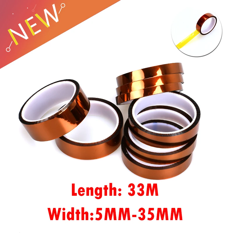 3D Printer Parts High Temperature Resistant Heat BGA Kapton Polyimide Insulating Thermal Insulation Adhesive Tape