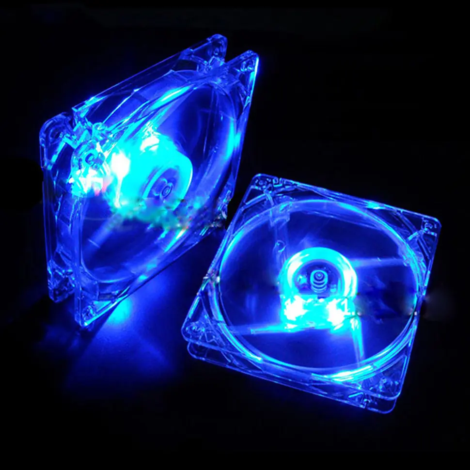 80mm Computer CPU Fan Cooler LED Computer PC Case Cooling Fan Ultra Silent Heatsink 80x80x25mm rgb light Fan,12v 3P IDE 4pin 