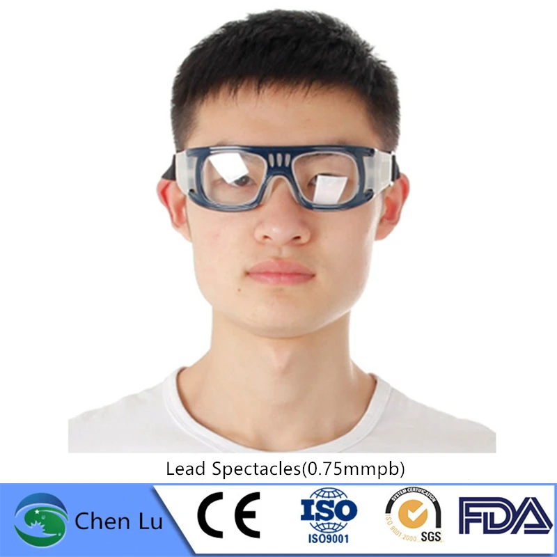 Recommend x-ray gamma ray protective 0.5/0.75mmpb sports type lead spectacles Nuclear radiation protective lead glasses