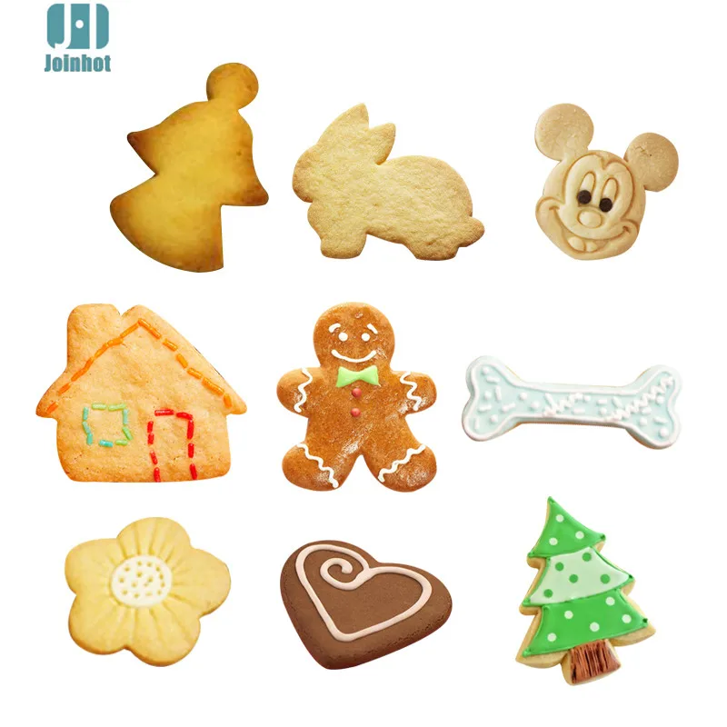 Dropshipping Cute Cartoon Apple Shape Cookie Frame Cake Aluminum Alloy Mold DIY Cooking Metal Cutter 44 Designs