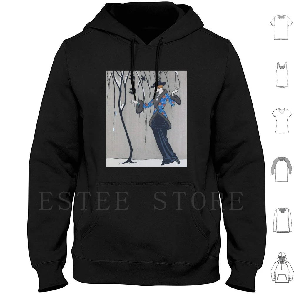 Vintage george la dame aux moineaux-azette du bon ton 1913 hoodies manga longa arte vintage moda artista