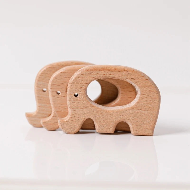 1pc Baby Wooden Teether Food Grade DIY Toys  Wood Necklace Pendant Food Grade Tortoise Koala Whale Turtle Wooden Teething Toys