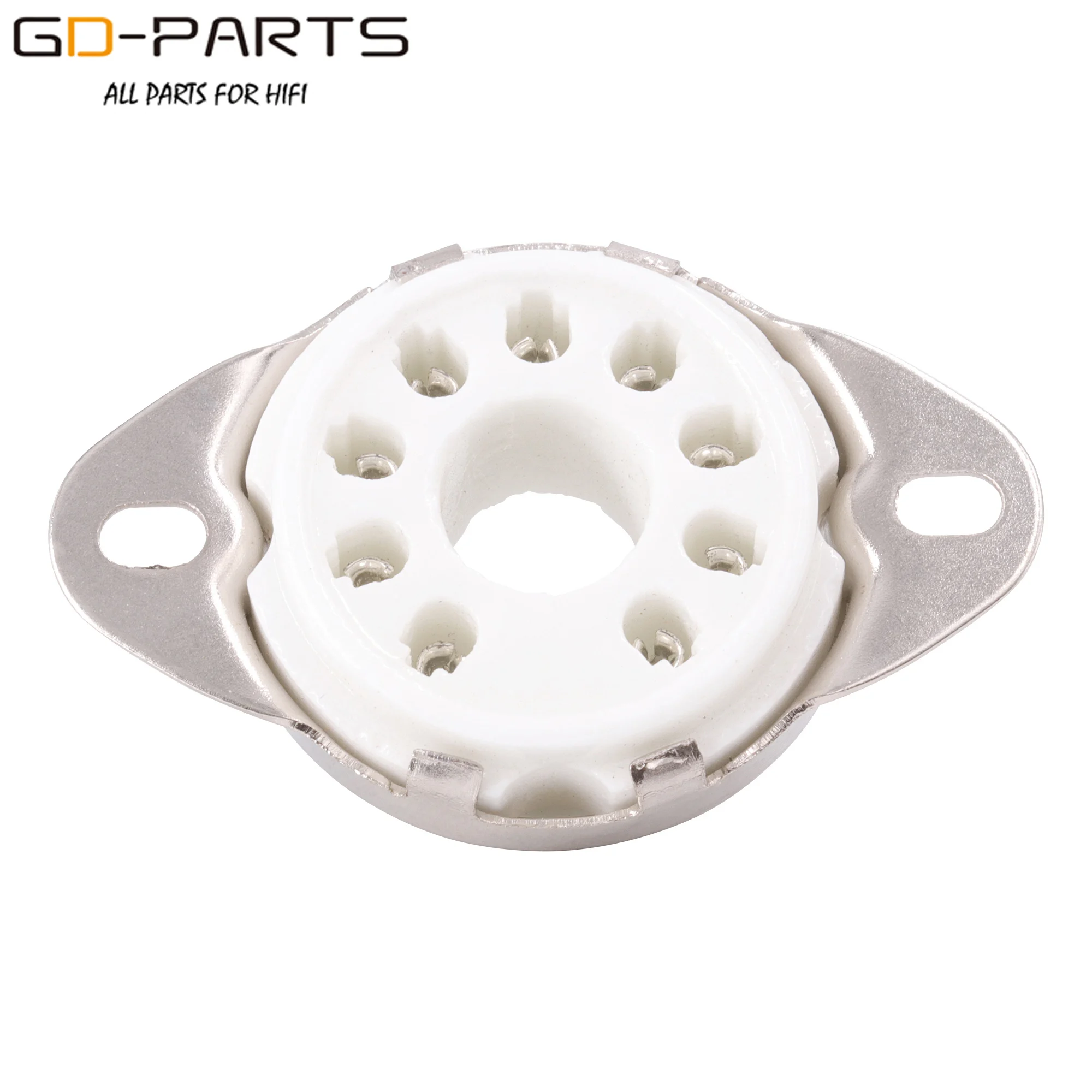 B9D 9pin Magnoval Ceramic Tube Socket For EL504 EL519 PL519 Hifi Vintage Tube Amplifier DIY PCB Bottom Chassis Mount