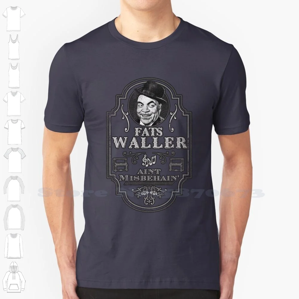 Fats Waller Tribute 100% Cotton T-Shirt Fats Waller Swing Dance Music Piano 1930S American Jazz New York Jazz The Joint Is