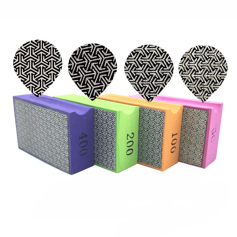 

Diamond Hands Polishing Pad 90*55*30mm For Ceramic Tile Glass Marble Edge Burr Steel Special-Shaped Rough Surface Grinding New