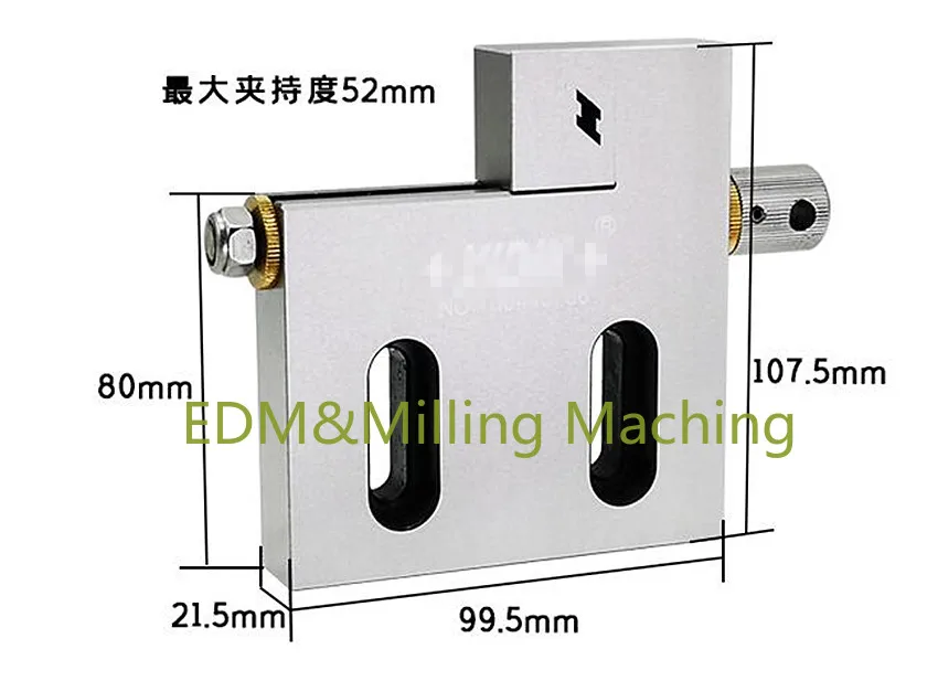 Wire EDM Machine High Precision Vise Stainless Steel 0-50mm 0-75mm 0-100mm Jaw Opening For CNC Service