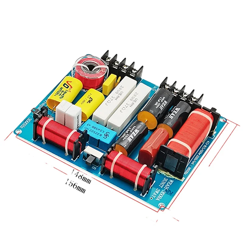 Sotamia-pinça de áudio de três vias, 350w, alto-falante midrange, filtro de frequência, crossover, três saídas, home theater, diy