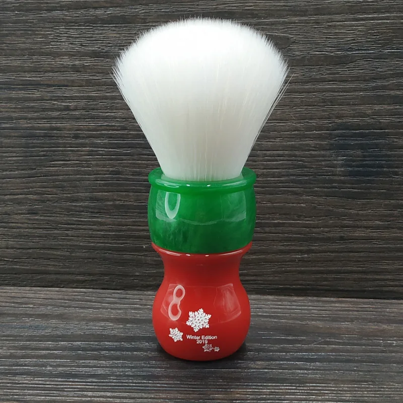 Dscosmetic 26mm Xmas White Synthetic Hair Shaving Brush for Man Shaving Brush