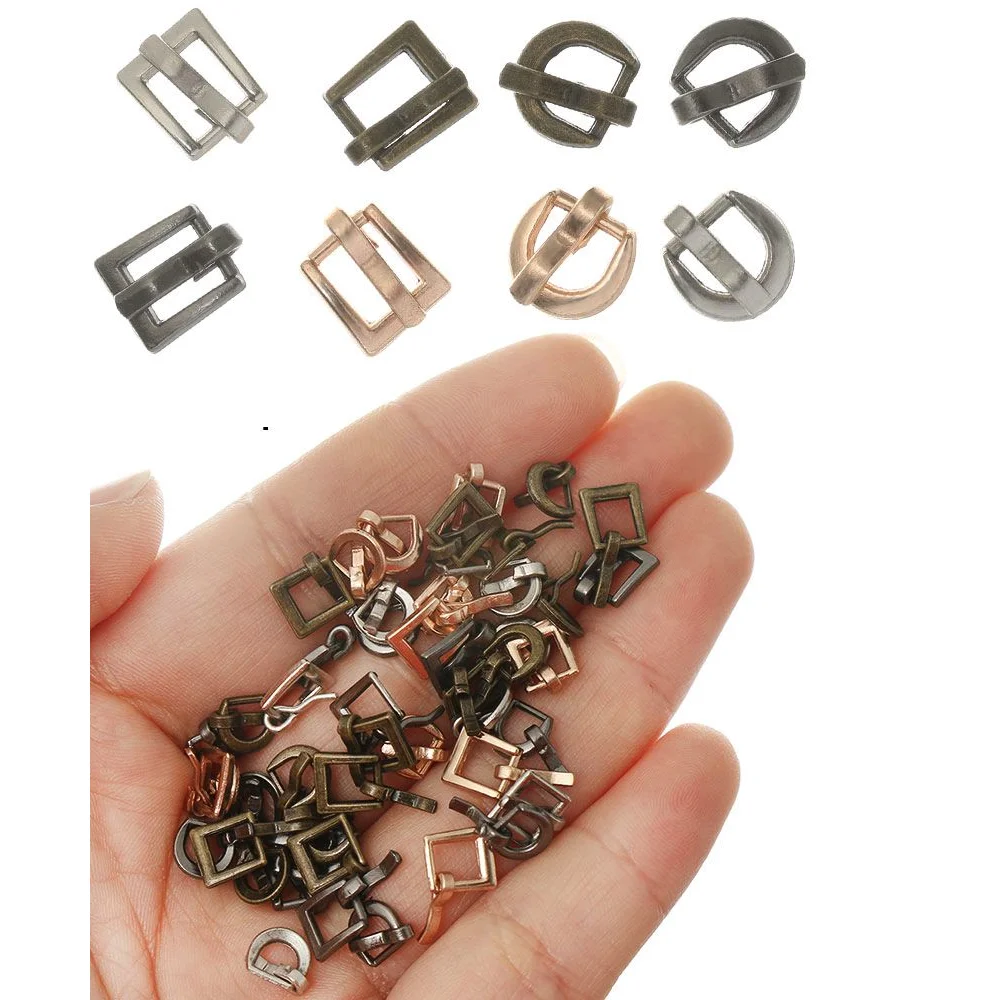 20pcs 4mm Tiny Belt Buckle For Handmade Doll Bag Shoes Mini Ultra-small Tri-glide Buckle DIY Dolls Clothes Sewing Accessories