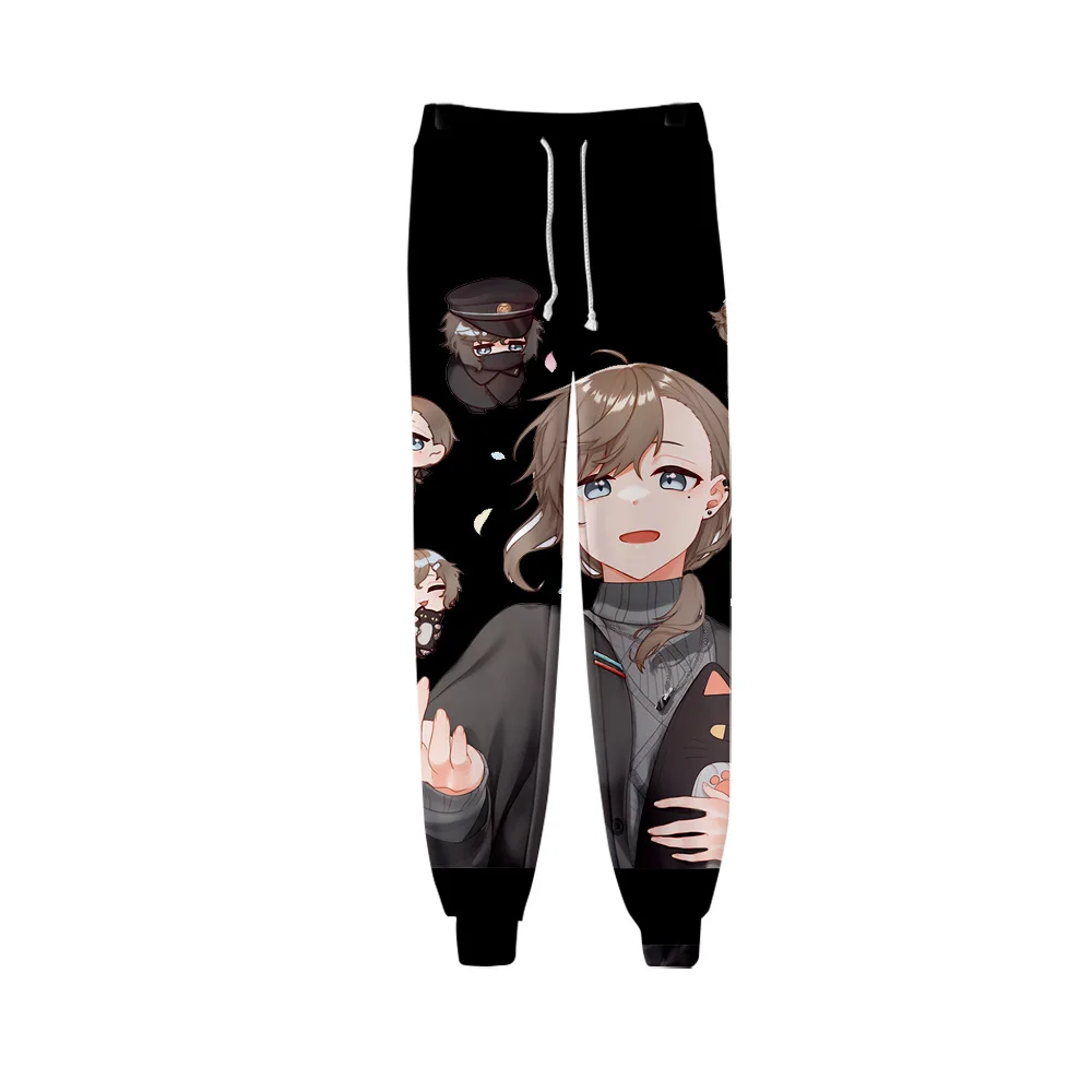 Vtuber Kuzuha Kanae 3D print Pants Men/Women Threaded Bunched Trousers Japan harajuku Kawaii Threaded Bunched Leg Pants