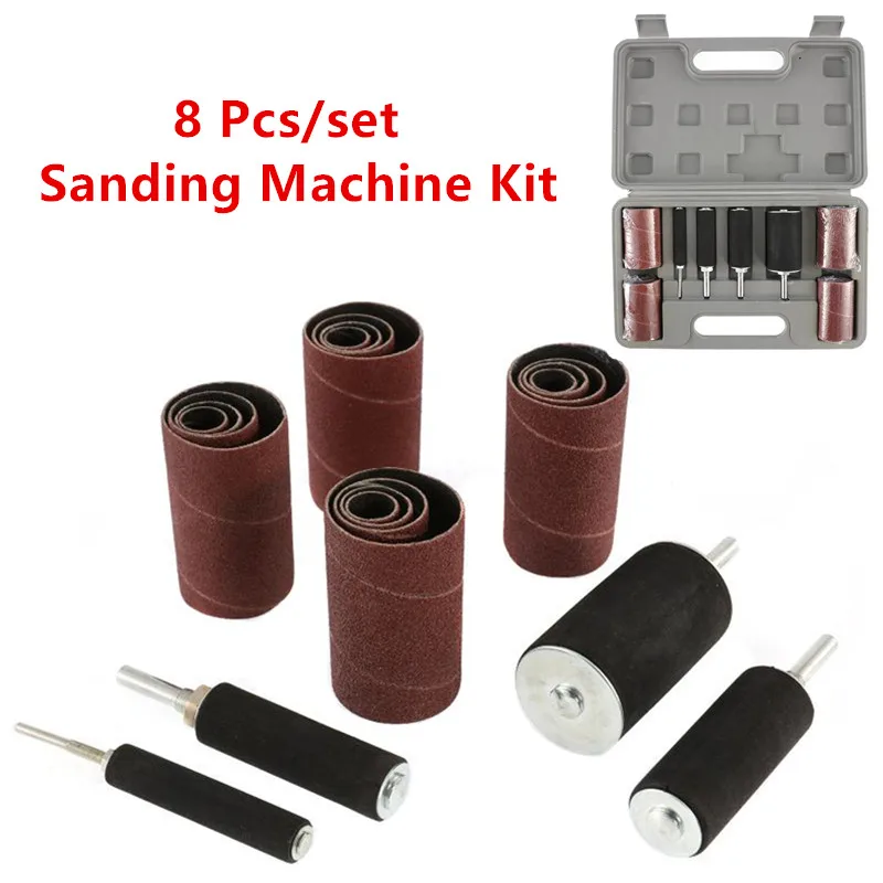 

8Pcs/set Dremel Accessories Sanding Drum Sander Tool Kit Set with Case for Dremel Drill Rotary Drill Press Sanding Machine