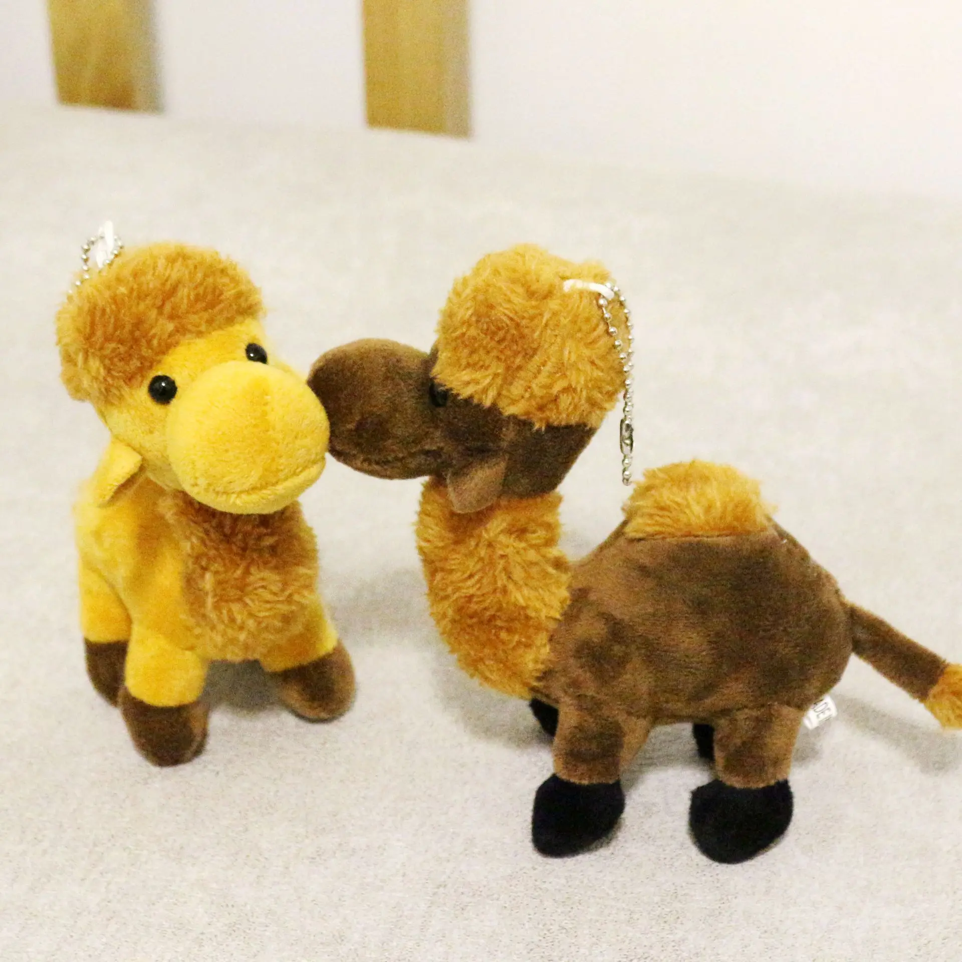 new15cm plush standing camel lifelike Favorite soft Keychain Pendant Bag decoration cute christmas festival gift for kid friend