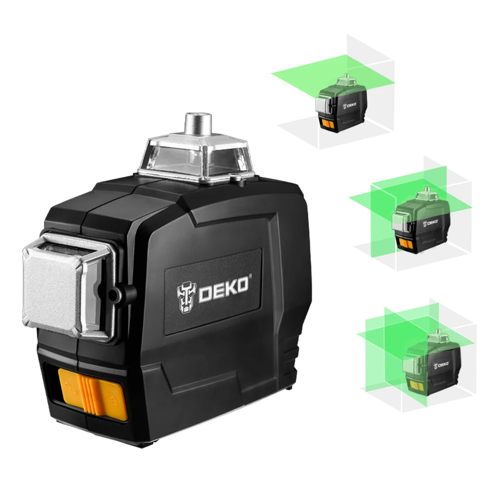 Imagem -02 - Deko Dkll 12pb1 Série 12 Linhas 3d com Laser Verde Linhas Horizontais e Verticais Cruzadas Autonivelante