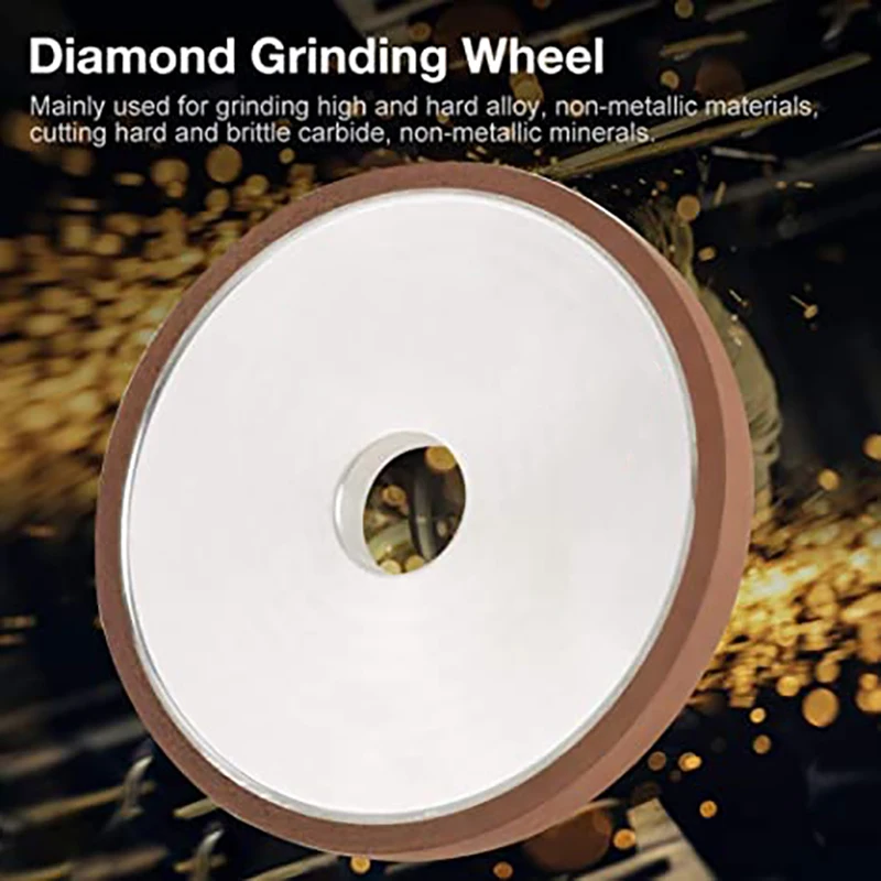 Roue de meulage diamant parallèle, 150mm/200mm, 1 pièce, outil abrasif circulaire en acier au tungstène, accessoires d'outils électriques