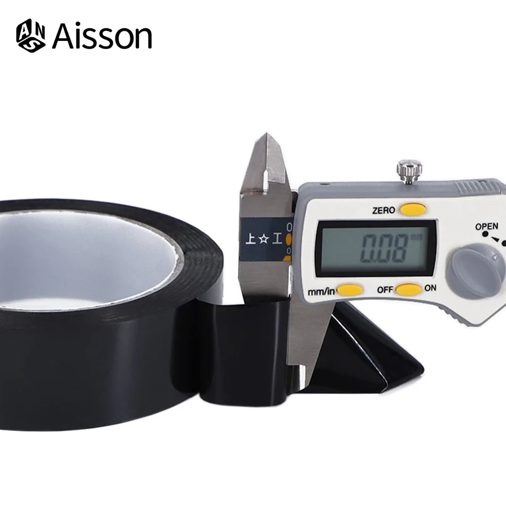 5/8/10/12/15/20/25mm*50M Black Film High Temperature Resistant Shading Waterproof Tape