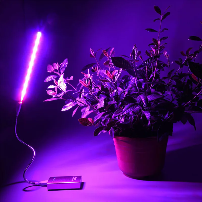 Lampe horticole de croissance LED USB, flexible, éclairage hydroponique pour semis de fleurs