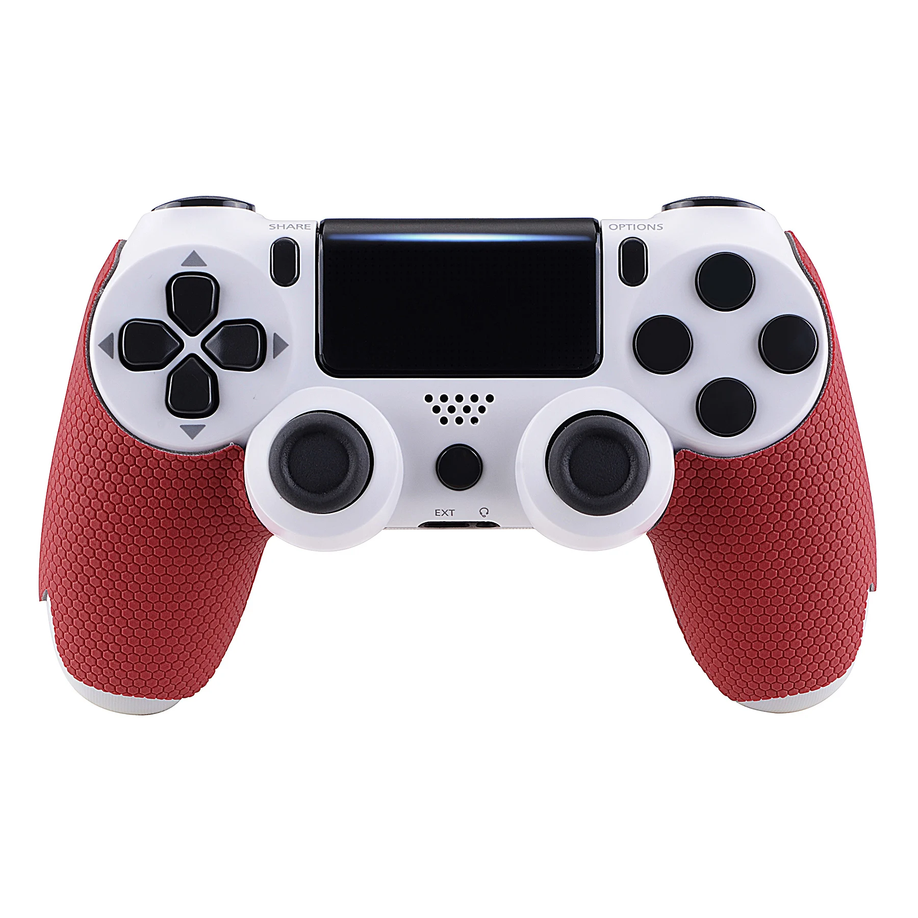 eXtremeRate Anti-Skid Sweat-Absorbent Controller Grips for PS4, Textured Soft Rubber Handle Grips for PS4 Pro Slim Controller