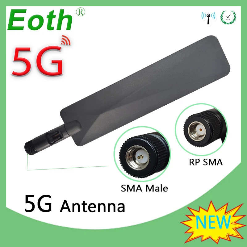 

eoth 2 pcs 5g antenna 12dbi sma male wlan wifi 5ghz antene new pbx iot module router tp link signal receiver antena high gain