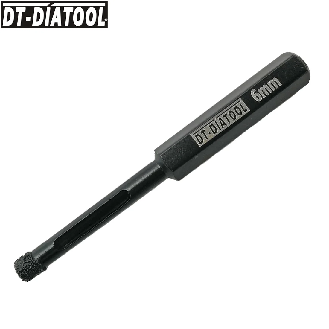 DT-DIATOOL 4pcs เส้นผ่านศูนย์กลาง 6mm Shank เพชรสูญญากาศเปียกเจาะ Bits หินแกรนิตหินอ่อนเซรามิค/กระเบื้องรู