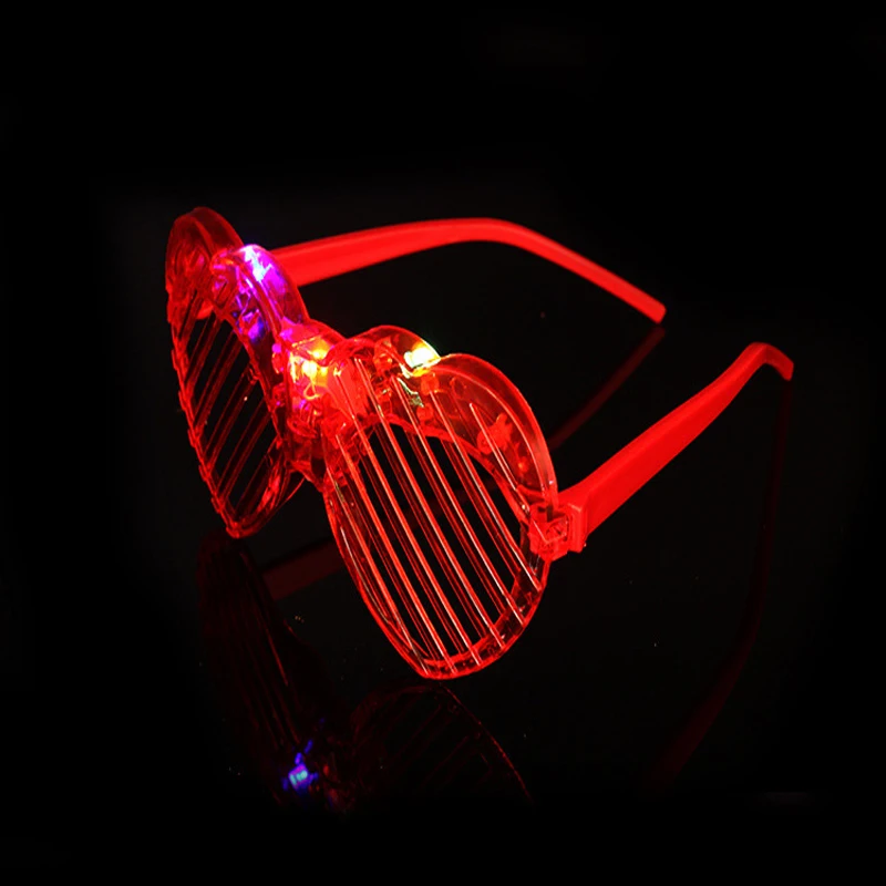 Fashion Laser Gloves 100pcs/lot Led Party Light Glasses Fashion Heart For Xmas Birthday Halloween Bar Costume Decor Supplies