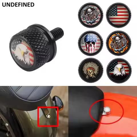 Motorcycle Rear Seat Bolt Tab Screw Nut Knob Cover For Harley Sportster XL 883 Dyna Bob Softail Fat Boy Touring Street Glide CVO