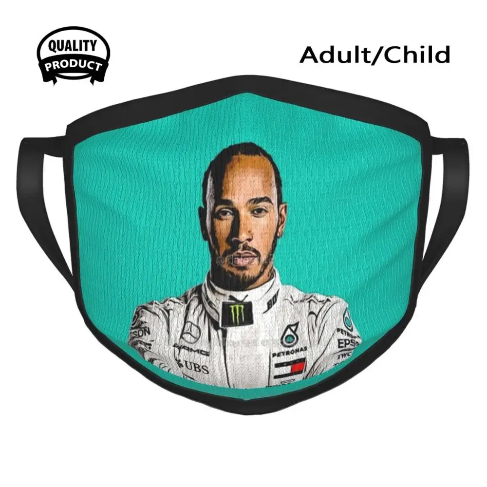 Lewis Verão Respirável Máscara Facial Boca Máscaras Lewis Celebridade Lewis Celebridade Inglaterra Motorsport Motor Sport Racing Racer Grande