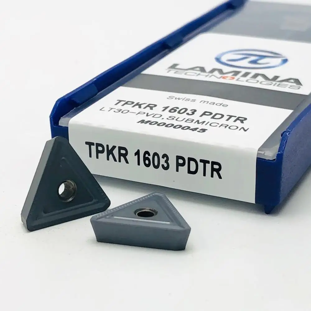 Herramienta de torneado externo TPKR1603 TPKR 1603 PDTR LT30, hoja de aleación dura recubierta de PVD, mecanizado de cuchillas CNC, acero inoxidable, hierro fundido