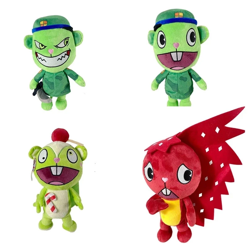 super quality Happy Tree Friends anime plush dolls HTF Nutty plush toys 28cm